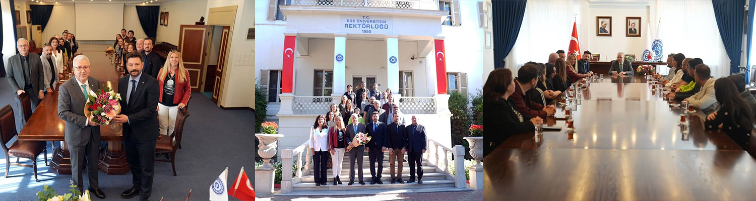 Ege Üniversitesi Rektörü Sayın Prof. Dr. Necdet BUDAK'ı makamında ziyaret ettik